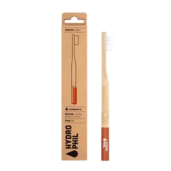 Nachhaltige Zahnbürste Bambus mittelweich rot, 1 St