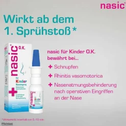 nasic für Kinder O.K. Nasenspray ohne Konservierungsstoffe, 10 ml