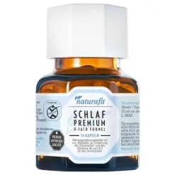 Naturafit Schlaf Premium 8-fach Formel Kapseln, 14 St