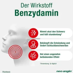 Neo Angin neo-angin Benzydamin gegen akute Hasschmerzen Honig Orange, 20 St><noscript><img width=