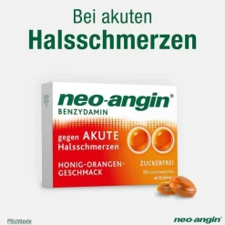 Neo Angin neo-angin Benzydamin gegen akute Hasschmerzen Honig Orange, 20 St><noscript><img width=