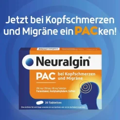 Neuralgin® PAC bei Kopfschmerzen und Migräne Tabletten , 20 St