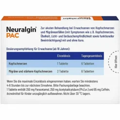 Neuralgin® PAC bei Kopfschmerzen und Migräne Tabletten , 20 St