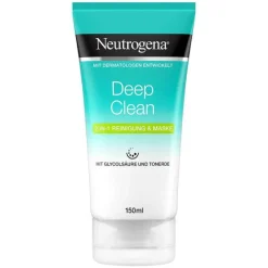 Neutrogena Deep Clean 2in1 Reinigung & Maske, 150 ml> Gesichtsmasken Für Ein Gepflegtes Hautbild|Reinigung