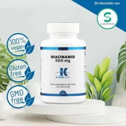 Klean Labs Niacinamid B3 500 mg Kapseln, 100 St> Vitamin B3 (Niacin)