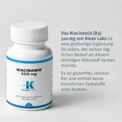 Klean Labs Niacinamid B3 500 mg Kapseln, 100 St><noscript><img width=