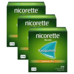 nicorette Kaugummi freshfruit, 2 mg Nikotin, 3x210 St