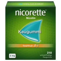 Nicorette Kaugummi freshfruit, 2 mg Nikotin, 210 St> Nikotinkaugummi
