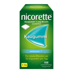 Nicorette Kaugummi whitemint, 4 mg Nikotin, 105 St> Nikotinkaugummi