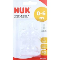 Nuk First Choice + Trinksauger Silikon Größe 1 S, 2 St> Babyflaschen