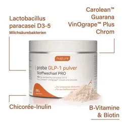 Nupure proba Glp-1 Pulver Stoffwechsel Pro, 210 g> Bakterienkulturen