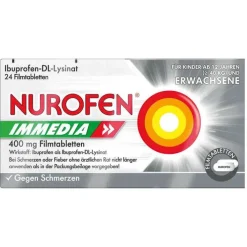 Nurofen ® Immedia 400 mg Filmtabletten, 24 St> Zahnschmerztabletten|Regelschmerzen Tabletten