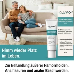 Nuvinol Hämorrhoiden-Gel und Analfissuren-Gel, 40 ml> Für Unterwegs|Hämorrhoiden Salbe