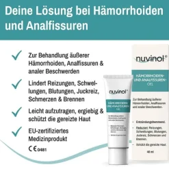 Nuvinol Hämorrhoiden-Gel und Analfissuren-Gel, 40 ml><noscript><img width=