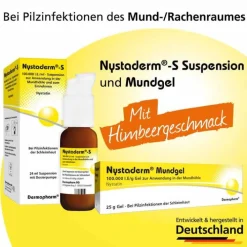 Nystaderm -S Suspension mit Dosierpumpe, 48 ml> Mundsoor-Medikamente