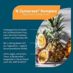 Natugena N-Zymarase Komplex Enzyme + Betain HCL Kapseln, 90 St> Enzyme