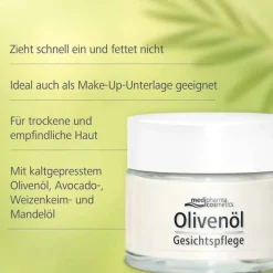 Medipharma Cosmetics Olivenöl Gesichtspflege Creme, 50 ml><noscript><img width=