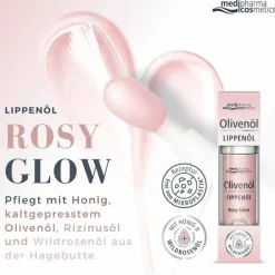 Medipharma Cosmetics Olivenöl Lippenöl rosy glow, 4 ml><noscript><img width=