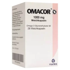 Omacor 1000 mg Weichkapseln, 28 St> Cholesterin Tabletten