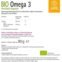 Omega 3 Perillaöl biologische Kapseln, 150 St