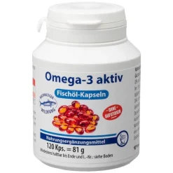 Pharma Peter Omega-3 aktiv Fischöl Kapseln, 120 St> Omega 3 Kapseln|Augenvitamine