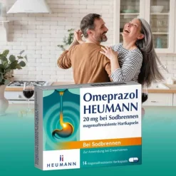 Heumann Omeprazol 20 mg bei Sodbrennen magensaftresistent Hartk., 14 St> Sodbrennen Medikamente