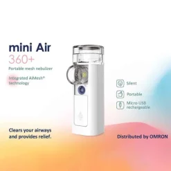 Omron mini Air 360 + Mesh Nebulizer tragbar, 1 St