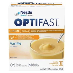 Optifast home Creme Vanille Pulver, 8X55 g