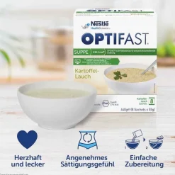 Optifast home Suppe Kartoffel-Lauch Pulver, 8X55 g><noscript><img width=