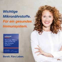 Orthomol Immun Direktgranulat Menthol-Himbeere, 7 St> Multivitamine|Immunsystem