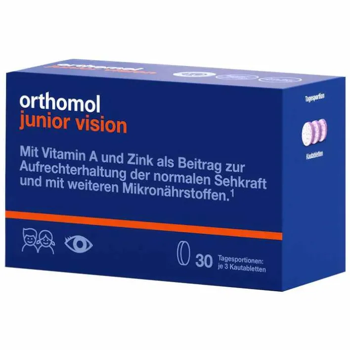 Orthomol Junior vision Kautabletten, 30 St> Lutein|Augenvitamine