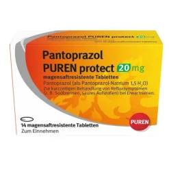 Puren Pantoprazol protect 20 mg magensaftresistent Tabletten , 14 St> Pantoprazol
