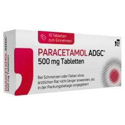 ADGC PARACETAMOL ® 500 mg Tabletten, 10 St> Zahnschmerztabletten|Regelschmerzen Tabletten