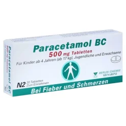 Berlin Chemie Paracetamol BC 500 mg Tabletten, 20 St> Paracetamol|Kopfschmerztabletten