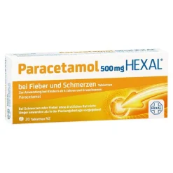 Hexal Paracetamol 500mg bei Fieber und Schmerzen Tabletten, 20 St> Paracetamol|Kopfschmerztabletten
