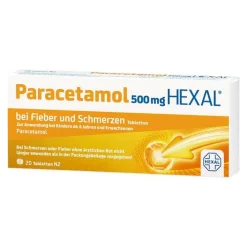 Hexal Paracetamol 500mg bei Fieber und Schmerzen Tabletten, 20 St><noscript><img width=
