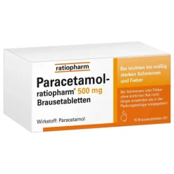 Ratiopharm Paracetamol 500 mg Brausetabletten, 10 St> Paracetamol|Kopfschmerztabletten