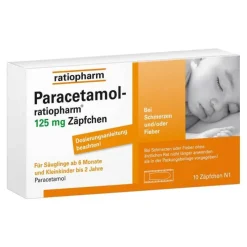Ratiopharm Paracetamol 125 mg Sgl.-Suppositorien, 10 St>Kinder Paracetamol|Fiebermittel Kinder