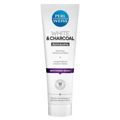 Perlweiss White & Charcoal Zahncreme, 75 ml> Zahnweiß