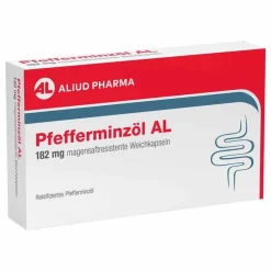 Pfefferminzöl AL 182 mg magensaftresistent Weichkapseln bei Reizdarm, 30 St
