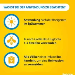 Polyvar YELLOW gegen Milben für den Bienenstock, 10 St><noscript><img width=