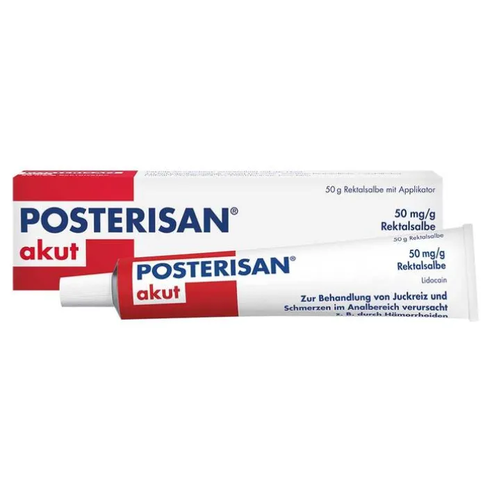 Posterisan akut 50 mg/g Rektalsalbe, 50 g> Hämorrhoiden Salbe|Lidocain