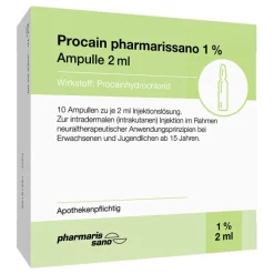 pharmarissano Procain 1% Injektionslösung Ampullen 2 ml, 10X2 ml> Procain