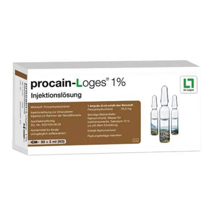 Procain-Loges 1% Injektionslösung Ampullen, 50X2 ml