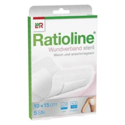 Ratioline Wundverband 15x10 cm steril, 5 St> Wundpflaster