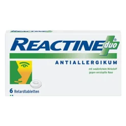 REACTINE duo Wirkstoffkombi bei Allergie, 6 St