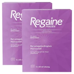 Regaine Frauen Lösung, 2x3x60 ml> Mittel Gegen Haarausfall