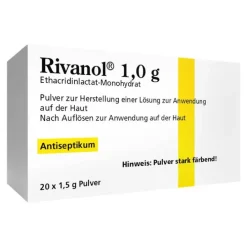Rivanol 1,0 g Pulver, 20 St> Mundspüllösung|Wund- & Heilsalbe