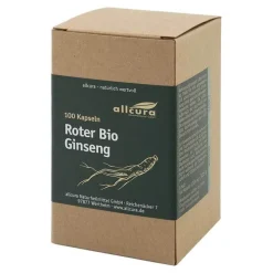 Allcura Roter Bio Ginseng Kapseln, 100 St> Ginseng