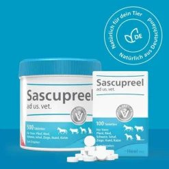 Heel Sascupreel ad us. vet. Tabletten, 500 St><noscript><img width=